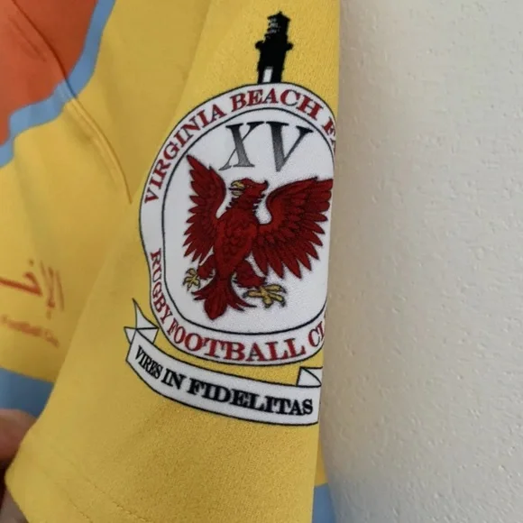 Akuma Rugby Jersey Ekhwan Rugby Football Club Yellow Size Large Taylor Swift - Picture 5 of 12